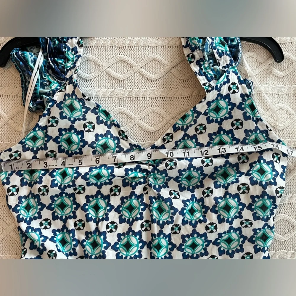 Lucky Brand Floral Maxi Dress with Ruffle Straps Women’s Size Small - Picture 12 of 16